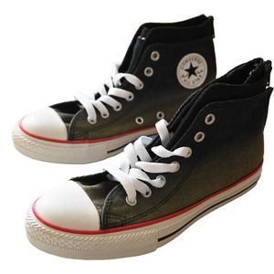 Converse Boy's Junior Chuck Taylor Zip Back Hi Top Sneakers size: 3